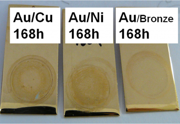 Evaluation of the corrosion resistance and cytotoxicity of electrodeposited gold on various types of intermediate layers